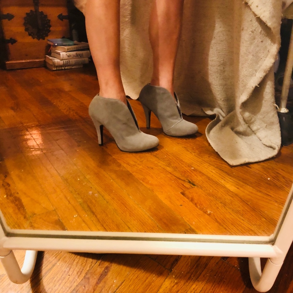 Gray Heeled Booties - image 5